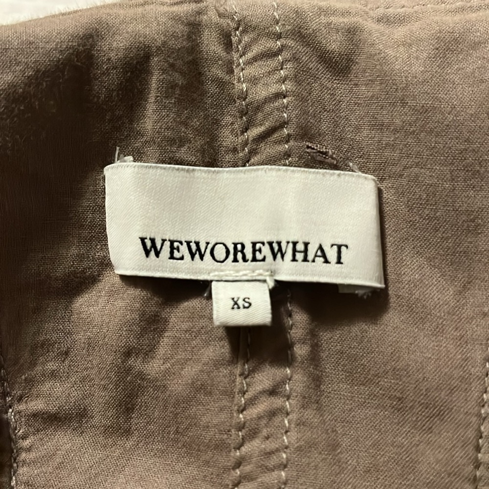 Weworewhat Danielle Bernstein Basic Green Plaid Overalls Size XS - Picture 8 of 12
